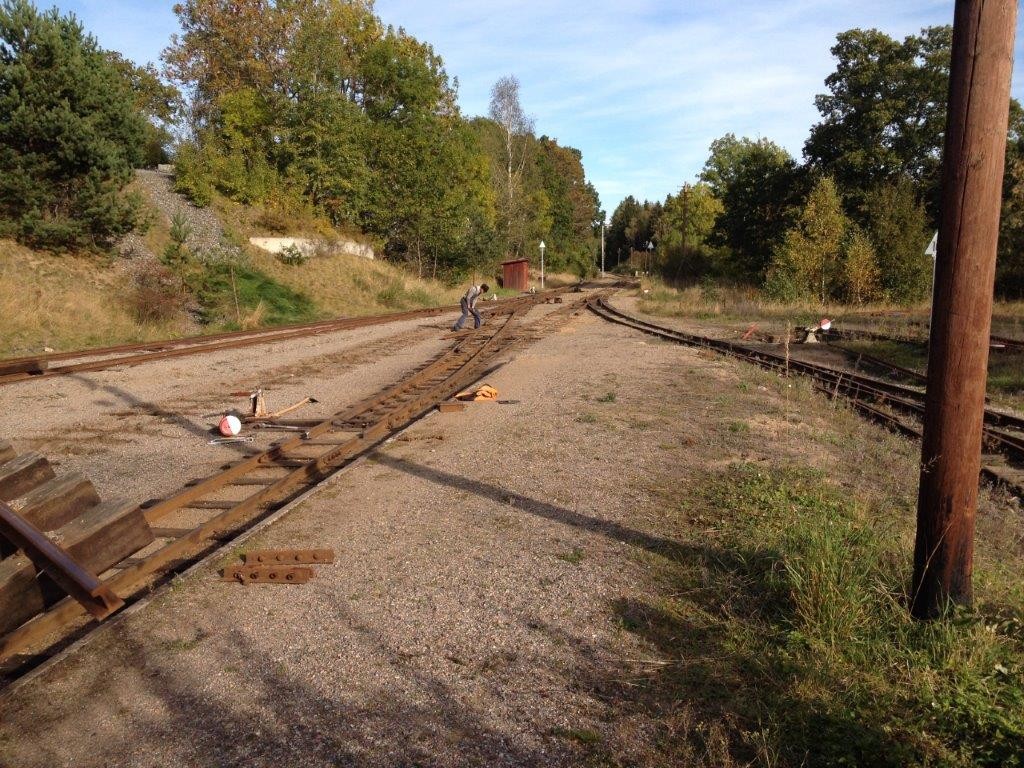 Förberedelser för flytt av växel 8.