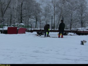 Sopning av växel i Mariefred em 15/1